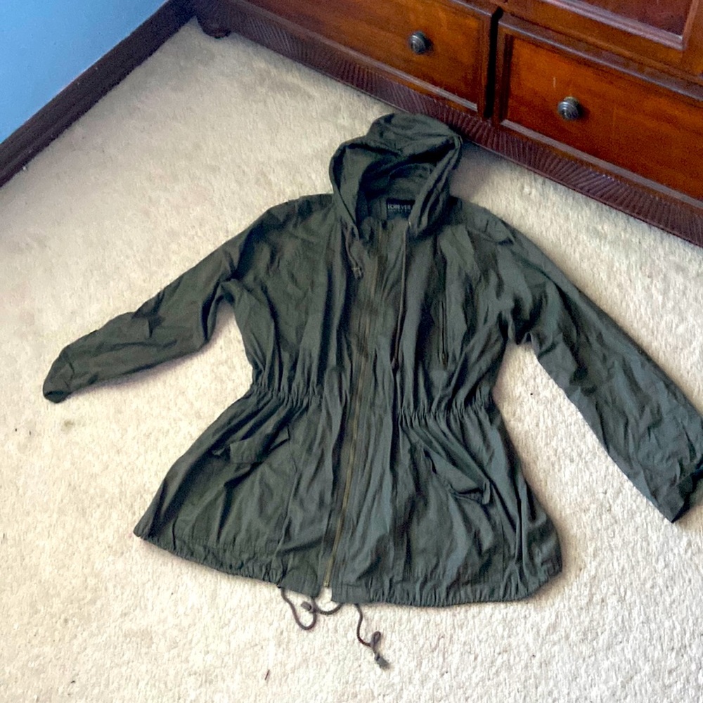 Forever 21, forest green jacket, 3X